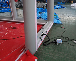 北京某充氣帳篷使用智能充氣泵